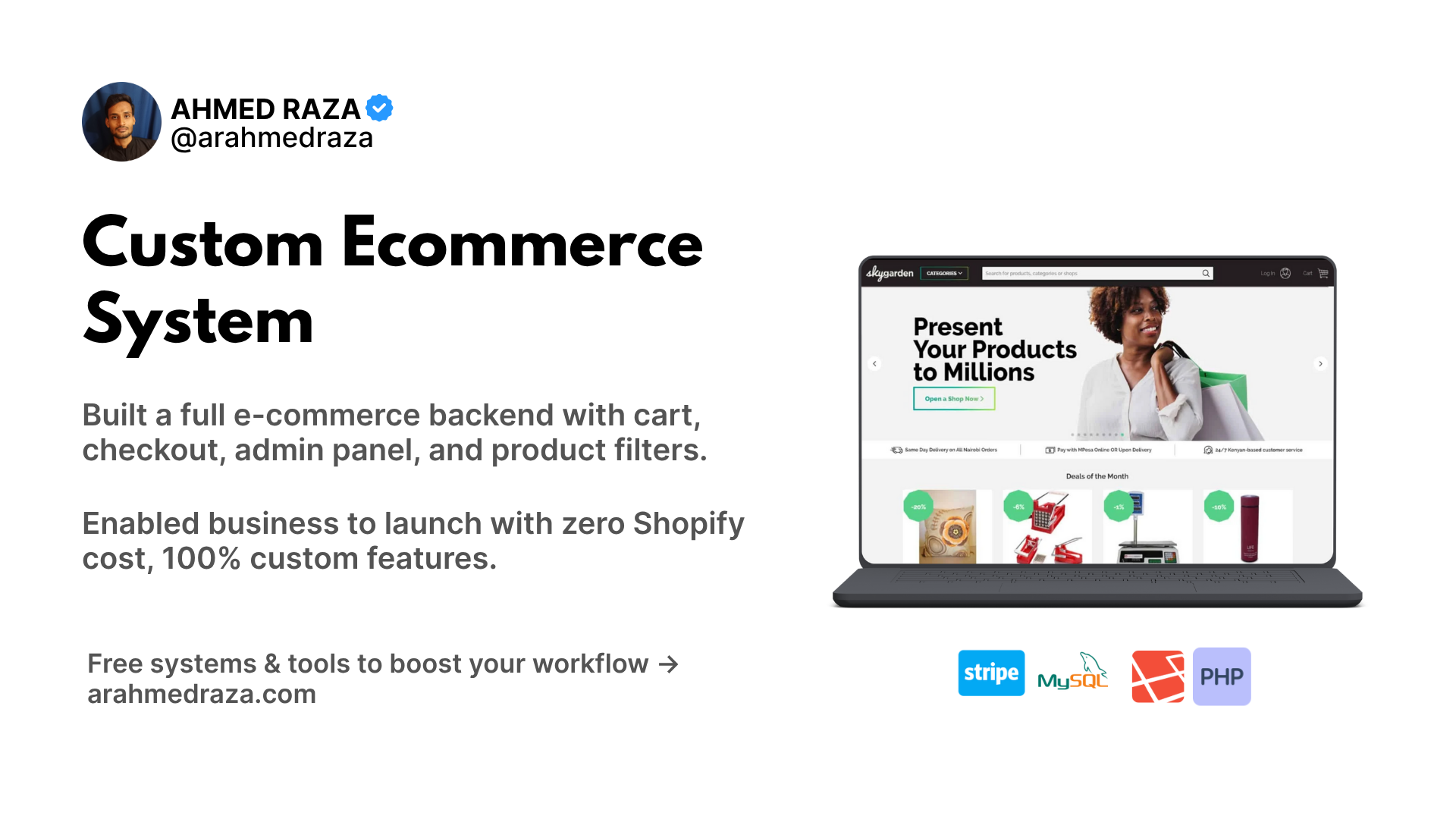 Custom Ecommerce Platform Screenshot